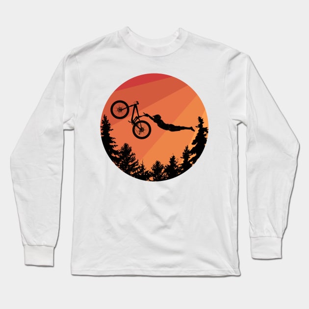 MTB - Epic Slopestyle Bike Jump Long Sleeve T-Shirt by TheWanderingFools